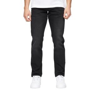 Crosshatch Mens Cadman Straight Jeans / Black Wash